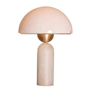 Travertine Dome Table Lamp – Modern Warm Ambient Bedside Light