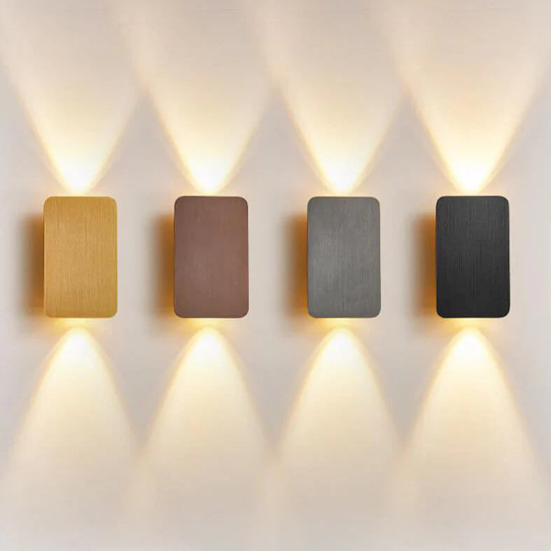 Rectangular LED Wall Sconce Light – Modern Up and Down Wall Fixture