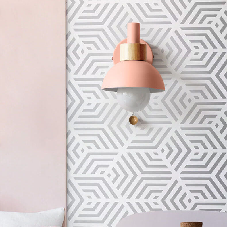 Nordic Wood Accent Wall Light – Scandinavian Minimalist LED Sconce