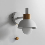 Nordic Wood Accent Wall Light – Scandinavian Minimalist LED Sconce