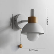 Nordic Wood Accent Wall Light – Scandinavian Minimalist LED Sconce