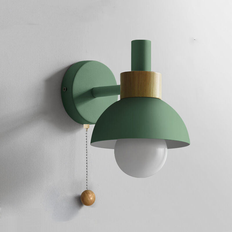 Nordic Wood Accent Wall Light – Scandinavian Minimalist LED Sconce