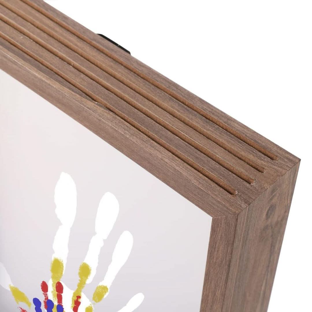 Memento Shadow Box Frame – Wood Baby Handprint Footprint Keepsake Display Nursery Decor