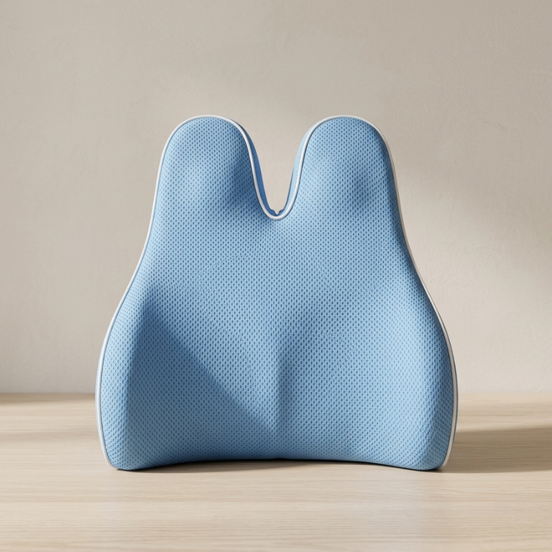 Bunnelle Back Support Pillow – Memory Foam Lumbar Cushion Ergonomic Office Chair Home Bed Mesh Cover