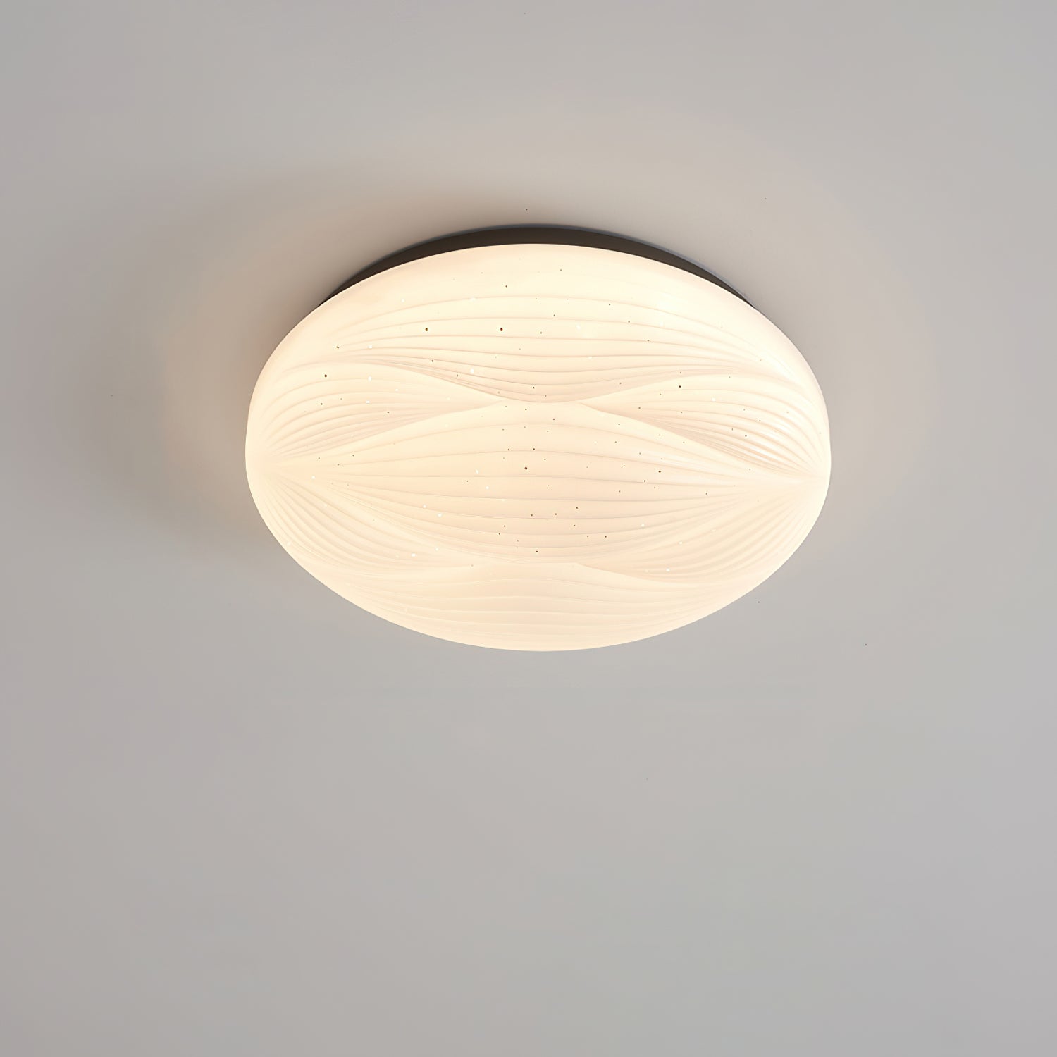 Acrylic LED Flush Mount Ceiling Light – Modern Round Bedroom Fixture