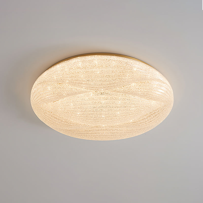 Acrylic LED Flush Mount Ceiling Light – Modern Round Bedroom Fixture