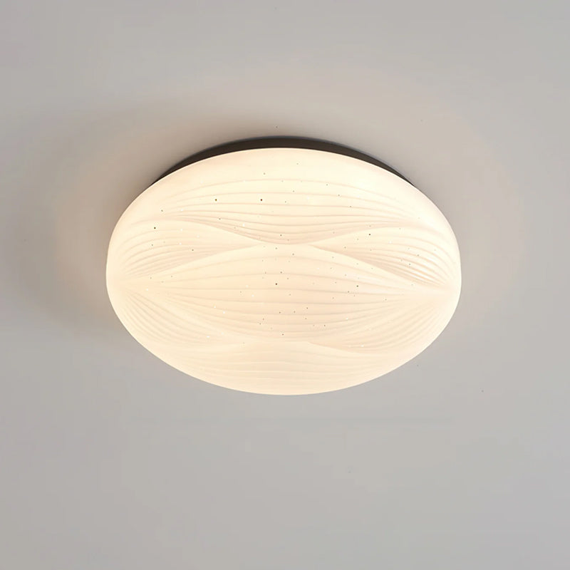 Acrylic LED Flush Mount Ceiling Light – Modern Round Bedroom Fixture