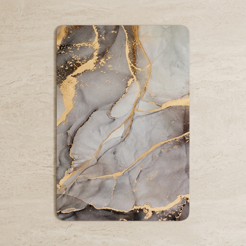 Velanor Marble Bath Mat – Non Slip Rubber Backed Absorbent Quick Dry Bathroom Floor Rug