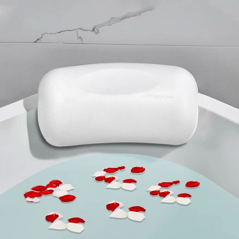 Serenis Cloud Bath Pillow – Foam Waterproof Spa Bathtub Headrest Suction Cup Support Cushion