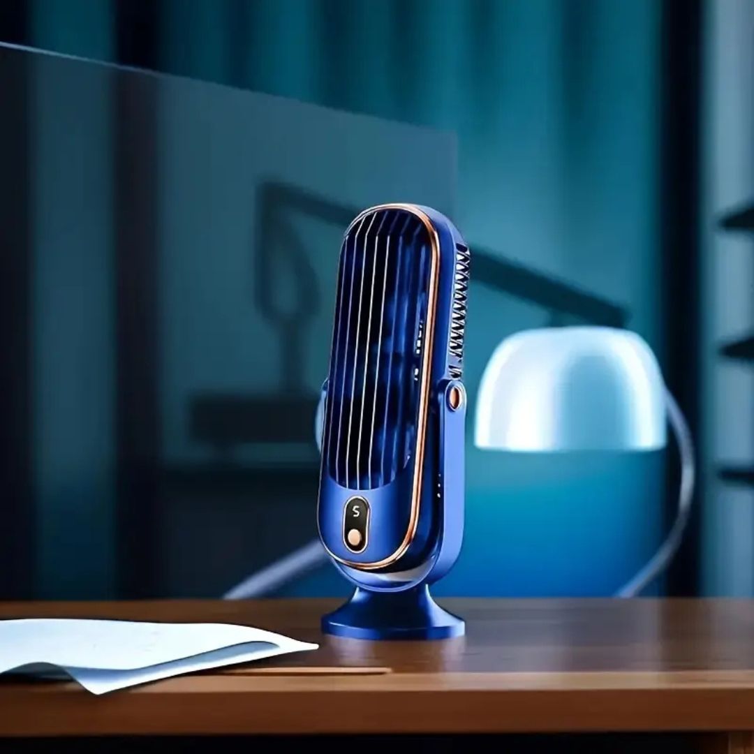 Briston Breeze Portable Fan – Rechargeable USB Desktop Table Fan Touch Control Quiet Cooling