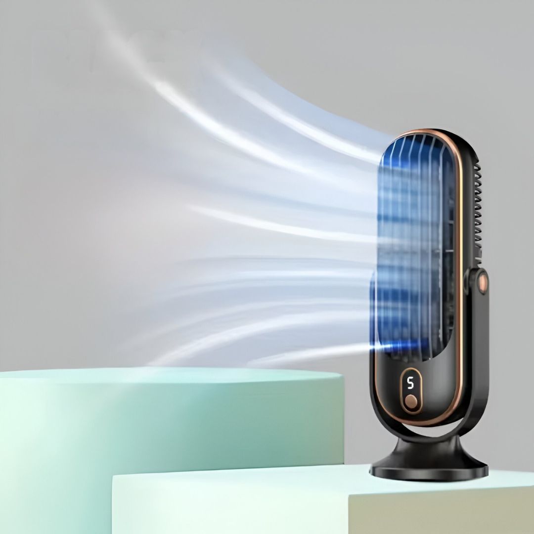 Briston Breeze Portable Fan – Rechargeable USB Desktop Table Fan Touch Control Quiet Cooling