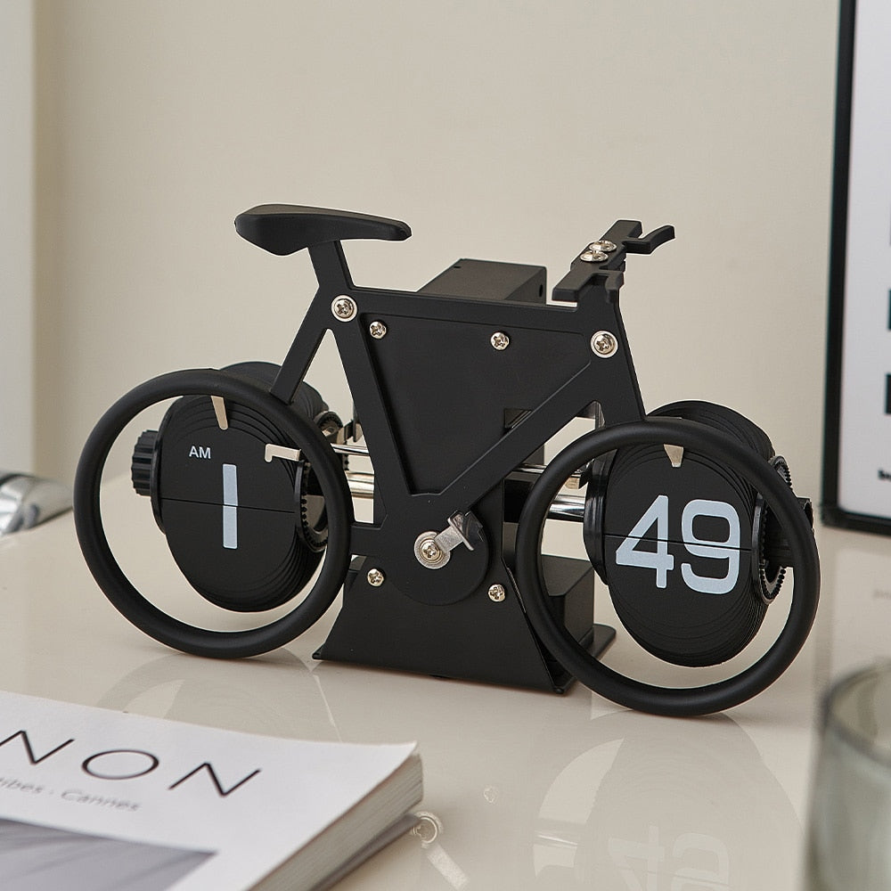 Veloce Bicycle Flip Clock – Retro Vintage Desk Table Clock Home Office ...