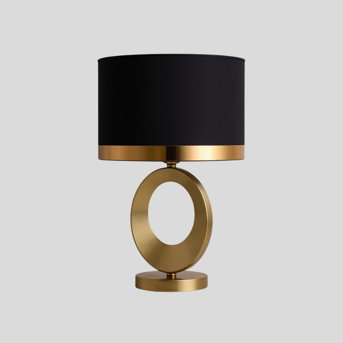 Gold Oval Frame Table Lamp – Modern Luxury Bedside Light