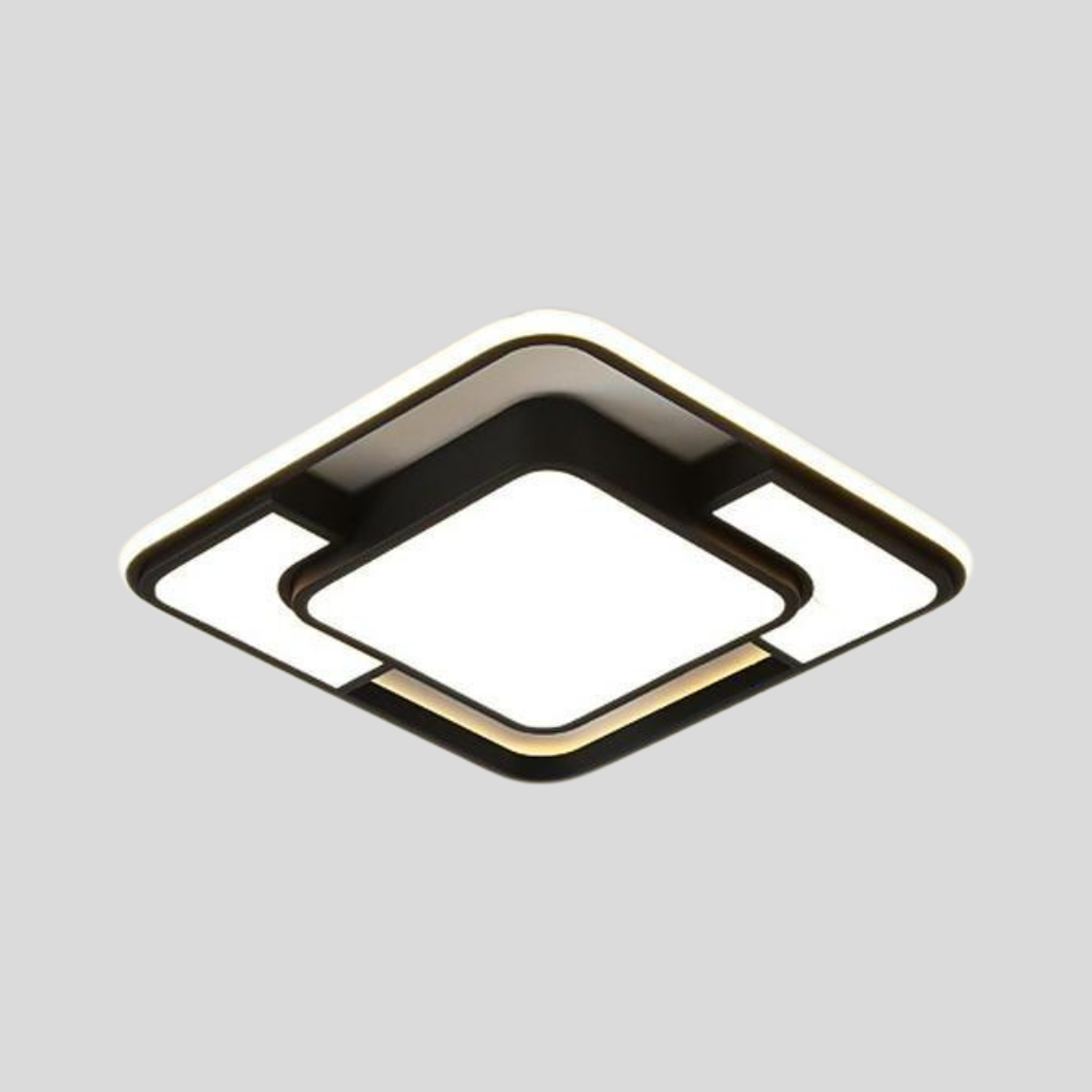 Lumisync LED Ceiling Light – Modern Geometric Flush Mount Fixture with Dimmable Remote Control