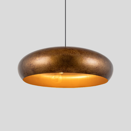 Caldera Dome Pendant Light – Modern Bronze Industrial Dining Room Ceiling Lighting Fixture