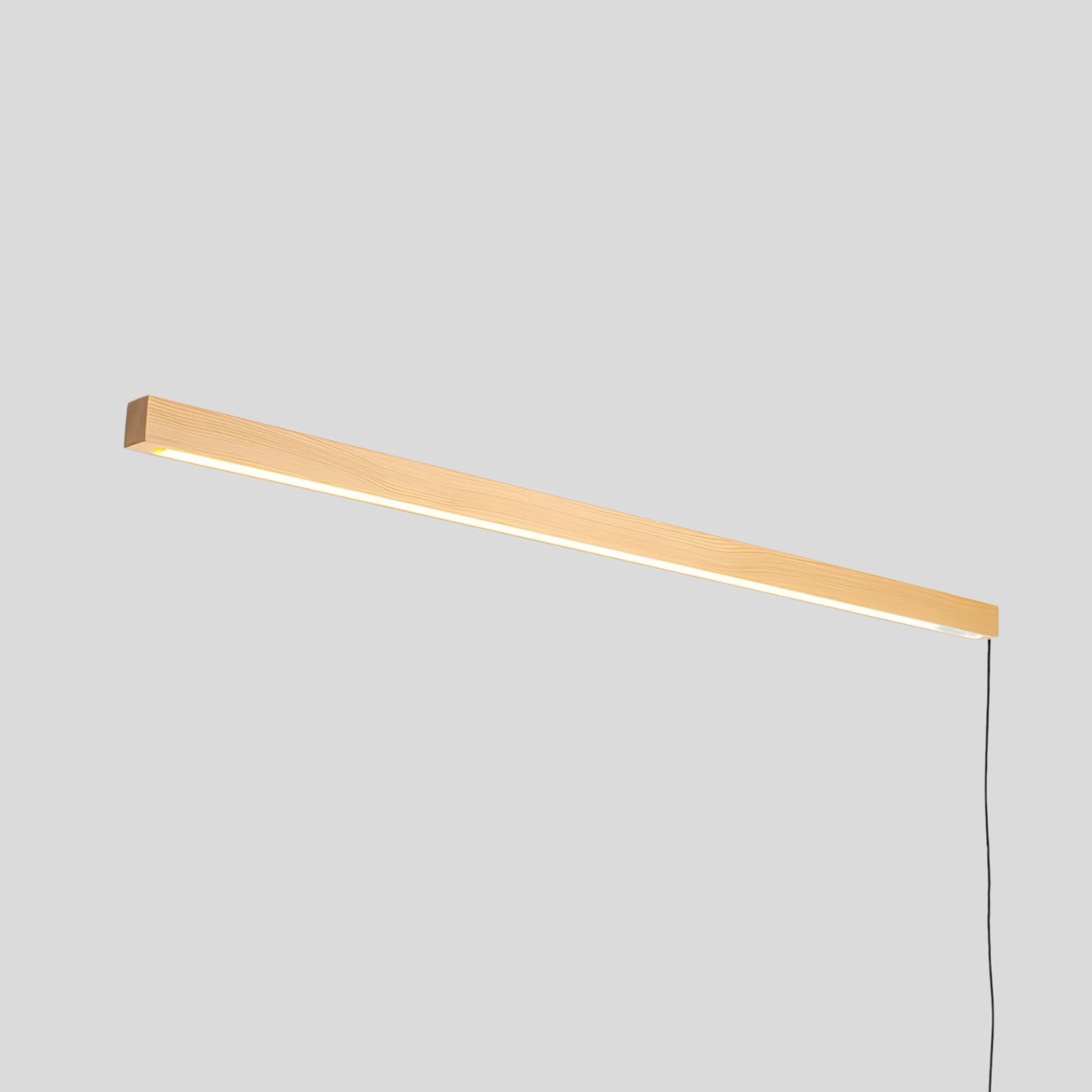 Lumen Oak Linear Wall Lamp - Wooden LED Hard Wired Wall Light Bar