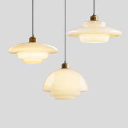 Maze Smeared Pendant Light – LED Soft Diffusion Warm Ambience Mid Century Inspired Architecture