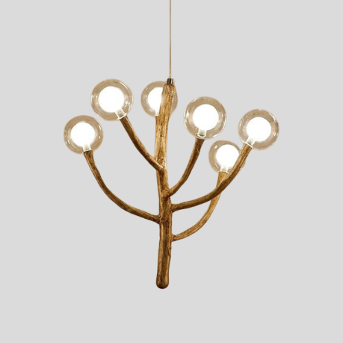 Canopy Glow Branch Chandelier – Modern Rustic Tree Style High Ceiling Pendant Light