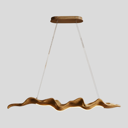Ondara Wave Chandelier – LED Wooden Chandelier Modern Dining Room Decorative Lighting Fixture