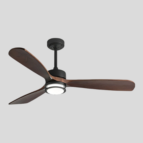 Ventara – Ceiling Fan Light 3 Blade Modern Wood Black Living Room Bedroom Remote Control