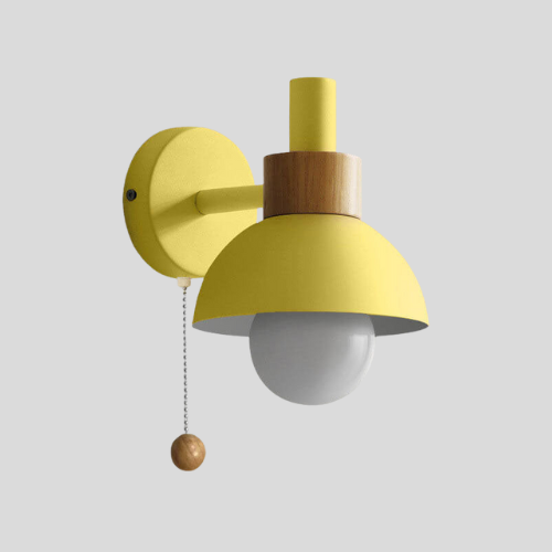 Nordic Wood Accent Wall Light – Scandinavian Minimalist LED Sconce