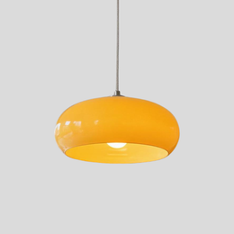 Retro Glass Dome Pendant Light – Mid-Century Modern LED Ceiling Fixture for Dining and Living Spaces