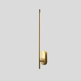 Linea Vertical Glow Wall Lamp - Modern Brass LED Bedroom Hallway Wall Light Fixture