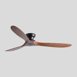 Brevent Aero Ceiling Fan – Modern Wood Blade Living Room Bedroom Large Low Profile Black Mount