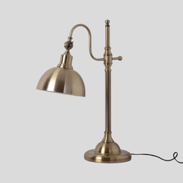 Antique Brass Adjustable Desk Lamp – Vintage Task Lighting Fixture