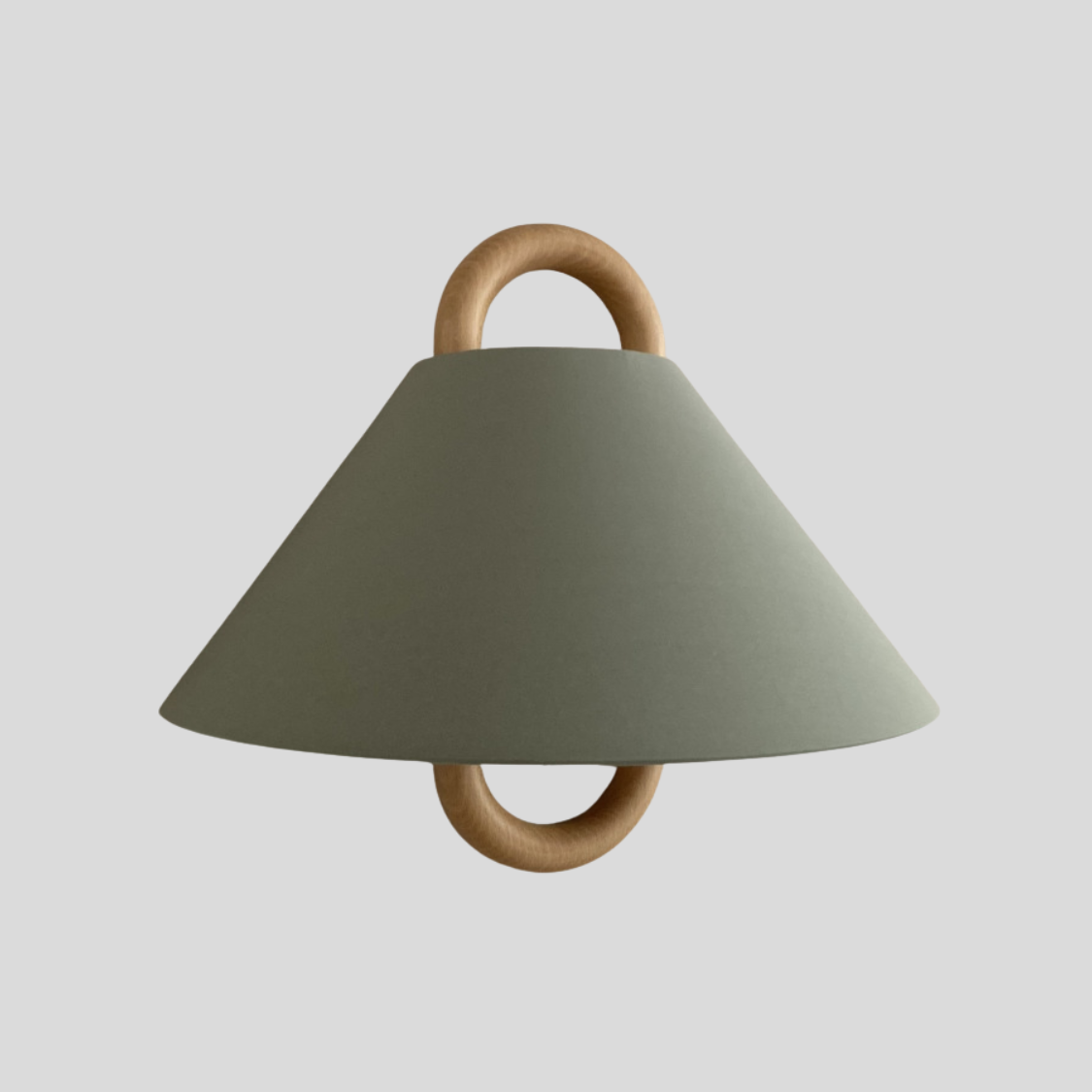 Nordic Loop Wall Lamp – Modern Wood Frame LED Fixture with Fabric Shade