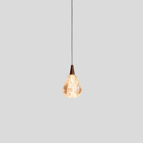 Elira Crystal Pendant Light – Modern Minimalist Bedside Teardrop Glass Hanging Ceiling Lighting