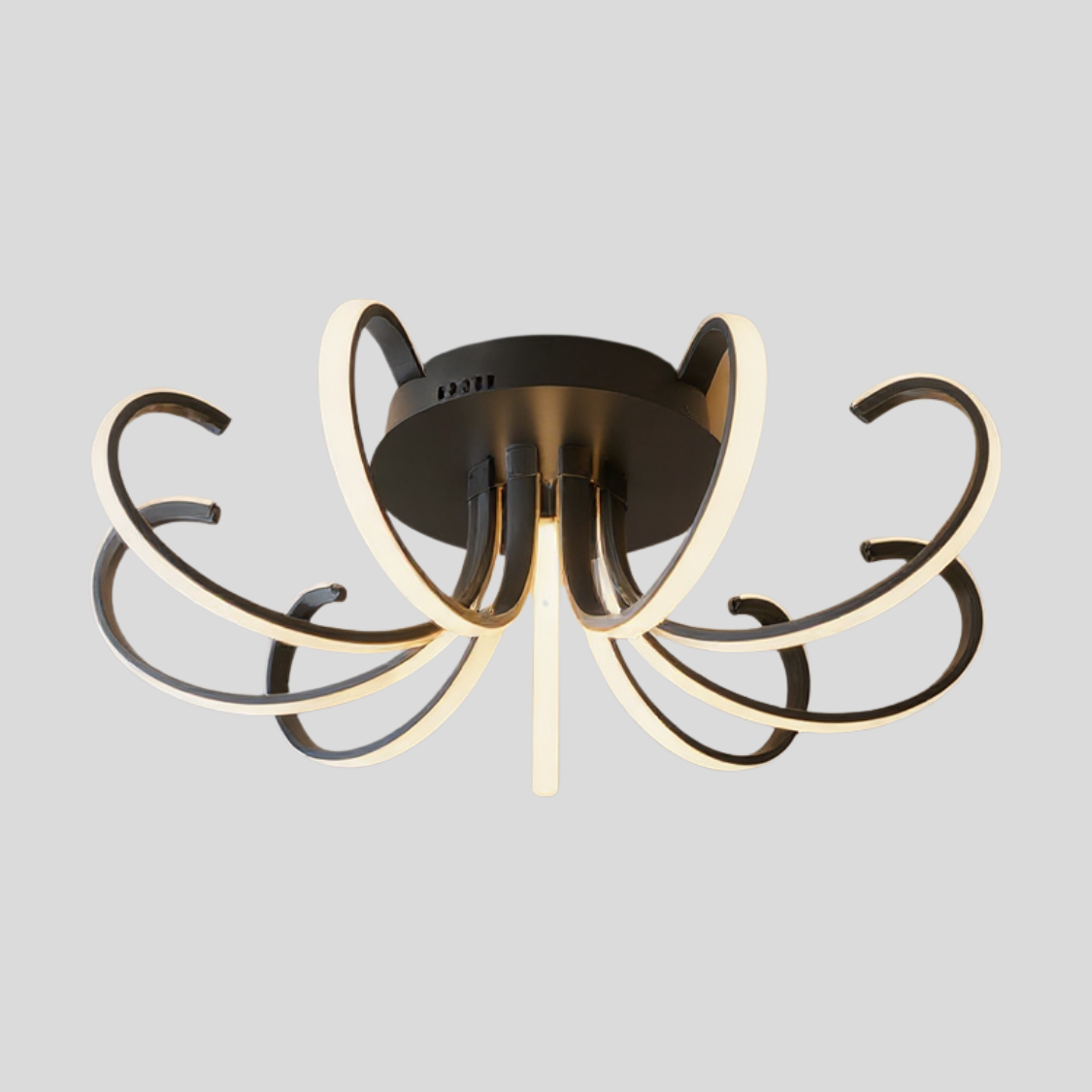 Curva Loop Flush Mount Ceiling Light – Modern Sculptural LED Ceiling Light for Interior Spaces