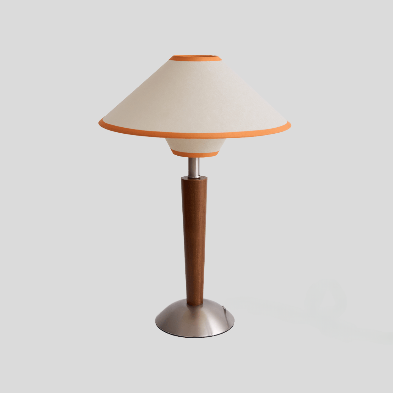 Talwood Dome Table Lamp – Oak Linen Shade Table Lighting Fixture