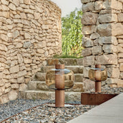 Modern Amber Glass LED Table Lamp – Warm Decorative Lighting Fixture