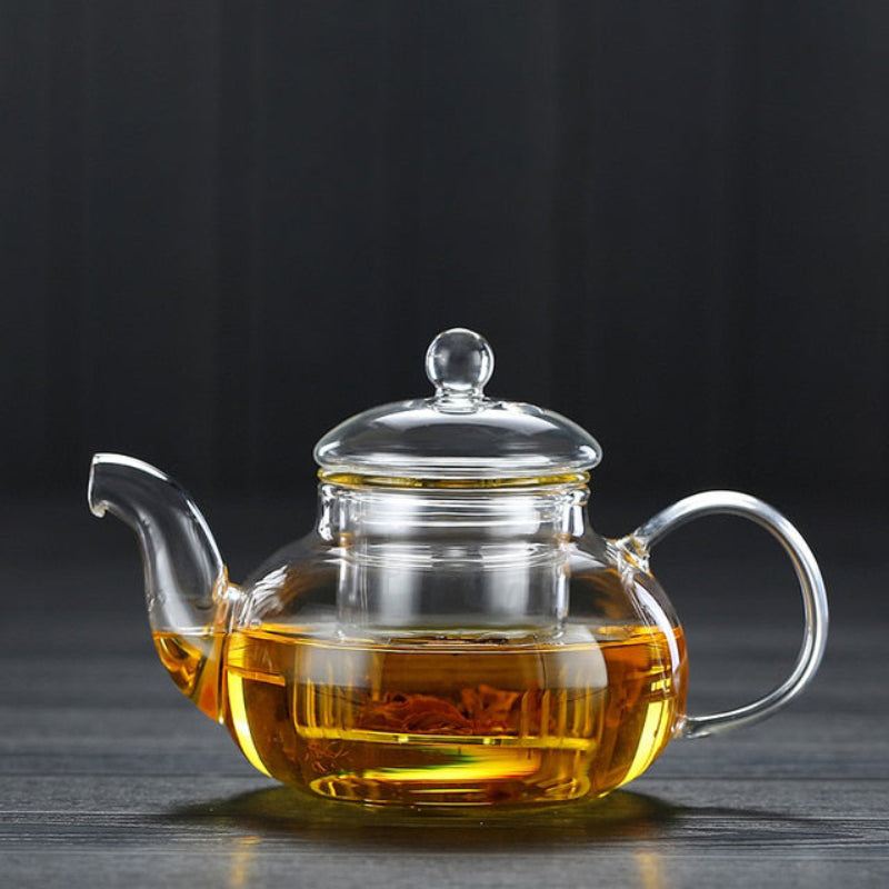 Verdani Glass Teapot – Clear Borosilicate Heat Resistant Brewing Pot Bamboo Handle 400ml 1000ml