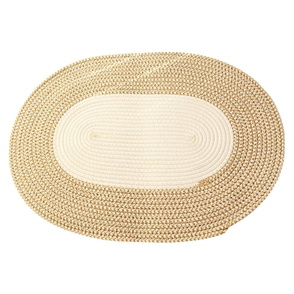 Rivendale Oval Braided Rug – Handwoven Natural Hemp Jute Floor Mat Living Room Bedroom Entryway