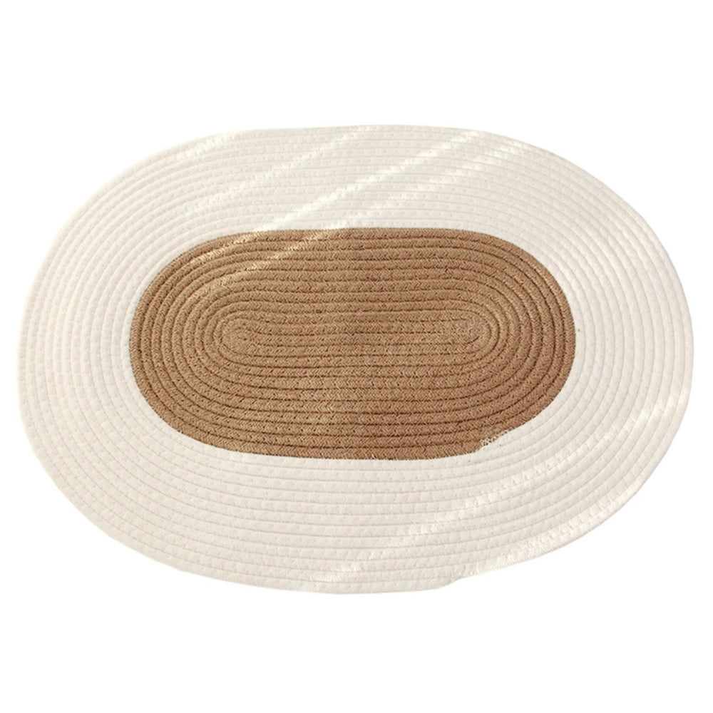 Rivendale Oval Braided Rug – Handwoven Natural Hemp Jute Floor Mat Living Room Bedroom Entryway