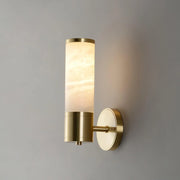 Modern Brass Cylinder Wall Lamp – Dual Frosted Glass Tube Light