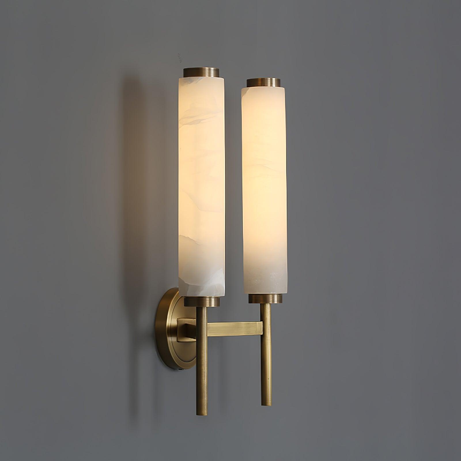 Briona Disc Wall Sconce – Brass Opaque Glass Wall Lighting Fixture
