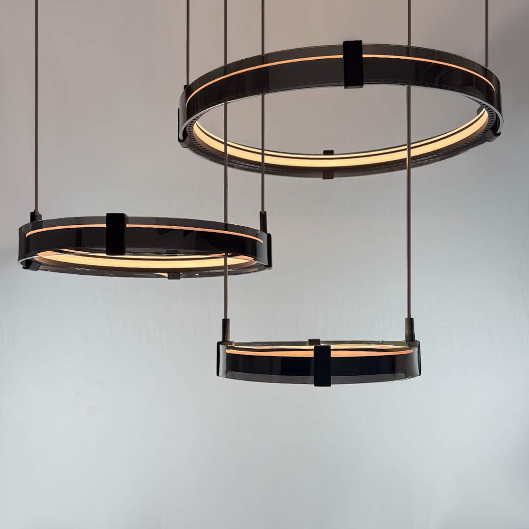 Virelli Ring Chandelier – Modern LED Multi Tier Circular Pendant Living Room Dining Ceiling Lighting