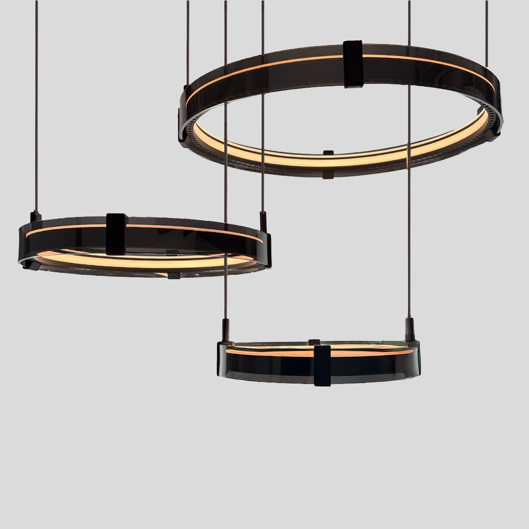 Virelli Ring Chandelier – Modern LED Multi Tier Circular Pendant Living Room Dining Ceiling Lighting