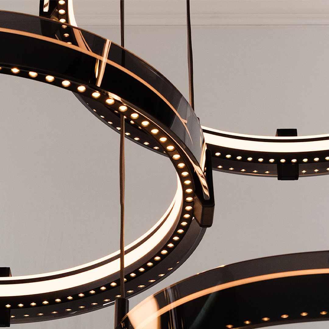 Virelli Ring Chandelier – Modern LED Multi Tier Circular Pendant Living Room Dining Ceiling Lighting