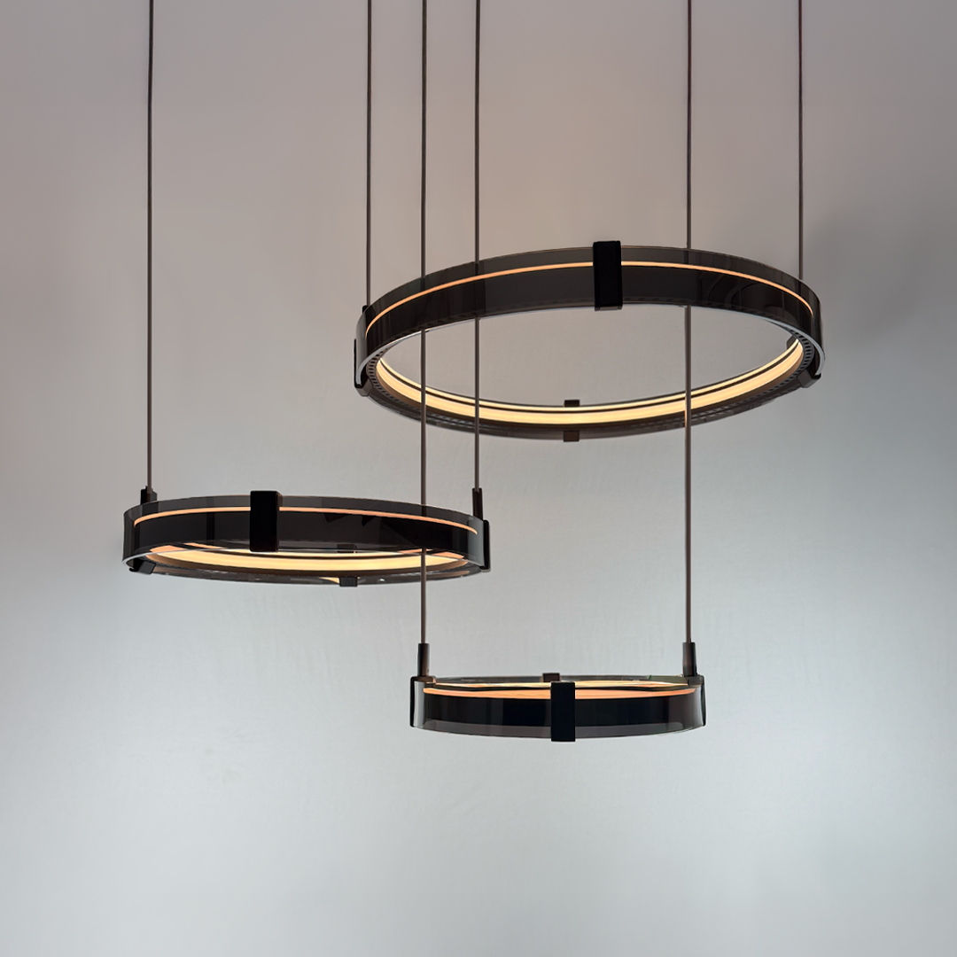 Virelli Ring Chandelier – Modern LED Multi Tier Circular Pendant Living Room Dining Ceiling Lighting