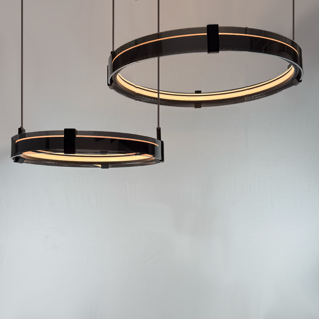 Virelli Ring Chandelier – Modern LED Multi Tier Circular Pendant Living Room Dining Ceiling Lighting