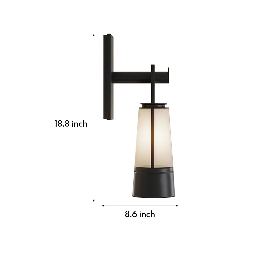 Arden Tapered Glass Wall Lamp – Modern Hanging Interior Wall Lighting Fixture