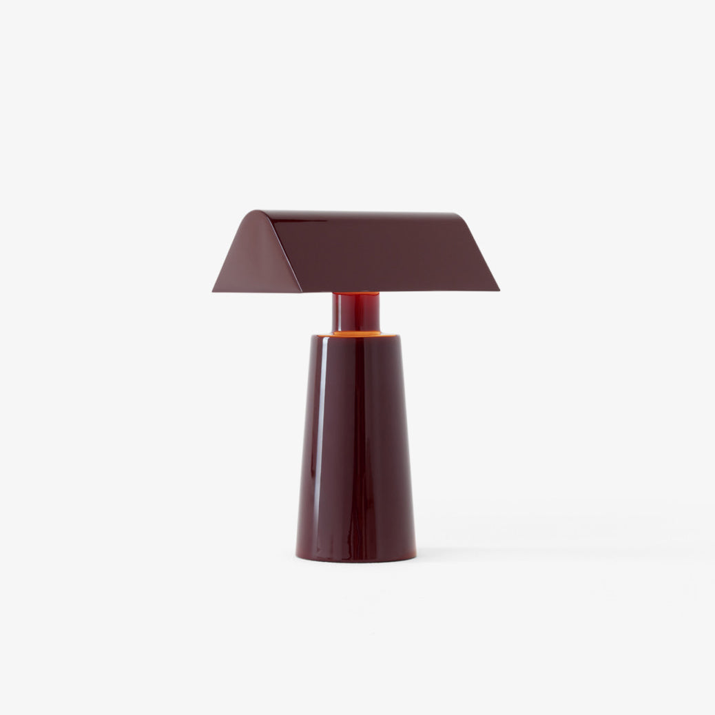 Cove Glass Table Lamp - LED Banker Style Desk Lighting Lacquered Steel Base Modern Home Office