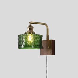 Verdant Dome Wall Lamp – Rustic Glass Shade Casts Dappled Forest Light Across Interiors