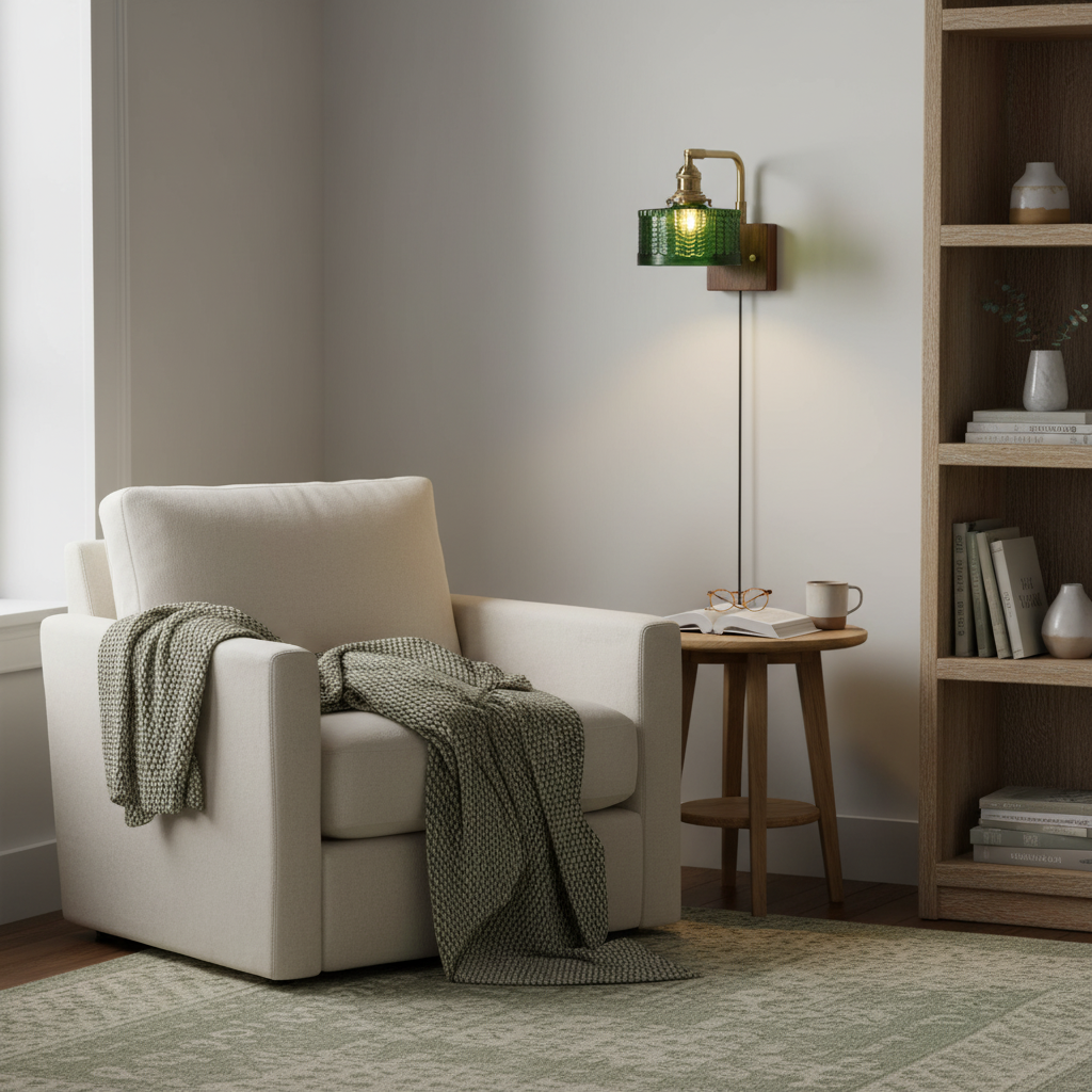 Verdant Dome Wall Lamp – Rustic Glass Shade Casts Dappled Forest Light Across Interiors