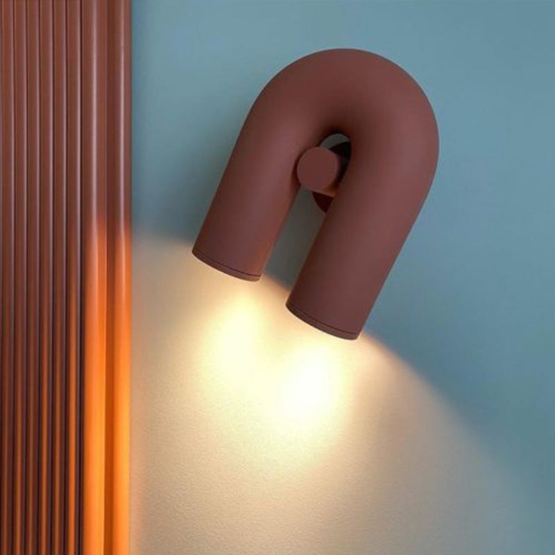 Modern Arch Wall Sconce LED Spotlight – Adjustable Directional Cylinder Light Fixture