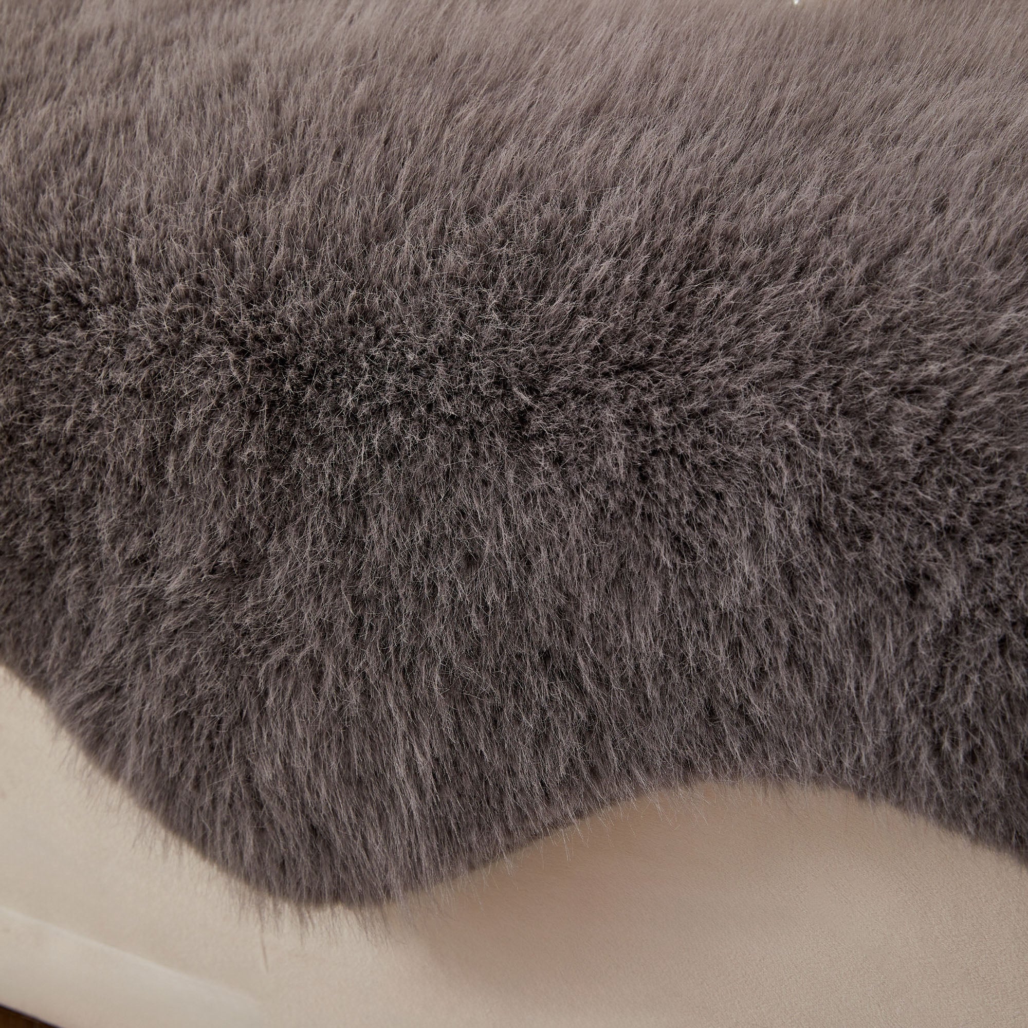 Pelton Faux Fur Throw Blanket – Black Sheepskin Couch Cover Sofa Living Room Bedroom Decor